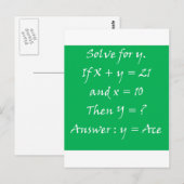 ギャンブラーの数学 ポストカード (正面/裏面)