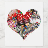 ギャンブラーの楽園 - ラスベガス アイコン コラージュ ワインラベル (シングルラベル)