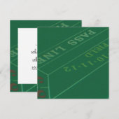 ギャンブラーズ・クラップス・テーブル イメージ 招待状 (正面/裏面)