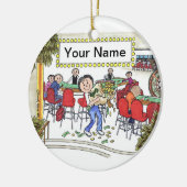 ギャンブラー – 女性 セラミックオーナメント (左)