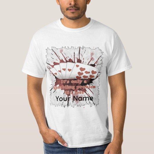 ギャンブル問題ポーカー Tシャツ (正面)