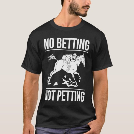 ギャンブル禁止 ペット禁止 競馬 賭け事 1 Tシャツ (正面)