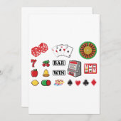 ギャンブル要素のカジノゲーム 招待状 (正面/裏面)