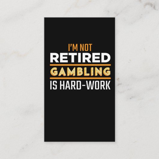 ギャンブ退職したラーカジノスロットマシンプレーヤ 名刺 (正面)