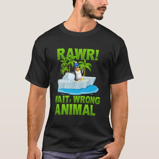 ギャー 待て 間違った動物 Tシャツ (正面)