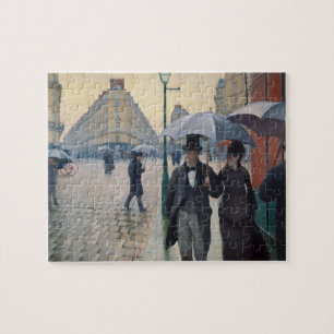 ギュスターブCaillebotte著パリの通りの雨の日 ジグソーパズル