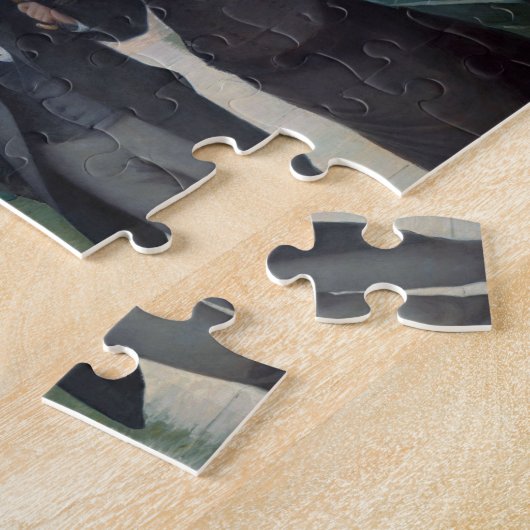 ギュスターブCaillebotte著パリの通りの雨の日 ジグソーパズル (側面)