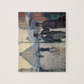 ギュスターブCaillebotte著パリの通りの雨の日 ジグソーパズル (縦)