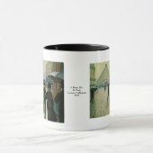 ギュスターブCaillebotte著パリの雨の日 マグカップ (中央)