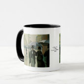 ギュスターブCaillebotte著パリの雨の日 マグカップ (正面左)