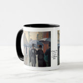 ギュスターブCaillebotte著パリの雨の日 マグカップ (正面左)