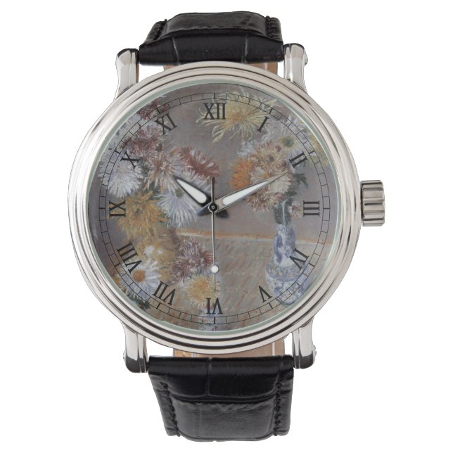 ギュスターヴ・カイユボットによる菊 腕時計 (正面)