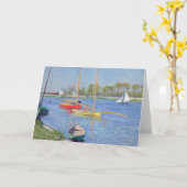 ギュスターヴ・カイユボット - アルジャントゥイユのセーヌ川 カード (黄色い花)