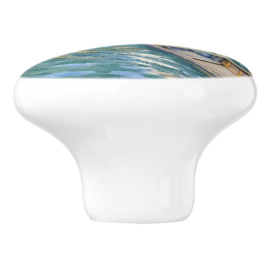 ギュスターヴ・カイユボット - イエール川の小舟 セラミックノブ (側面)