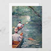 ギュスターヴ・カイユボット -  エール川のカヌー 招待状 (正面/裏面)