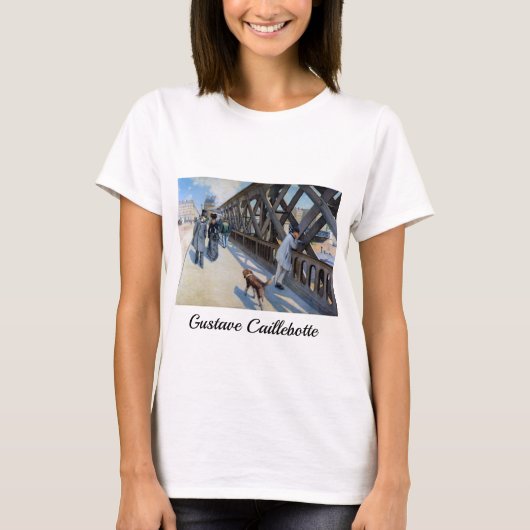 ギュスターヴ・カイユボット - ヌーヴォン橋 Tシャツ (正面)
