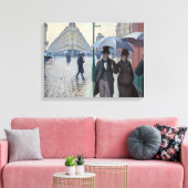 ギュスターヴ・カイユボット - パリの通り、雨の日 キャンバスプリント (インサイチュ (リビング))