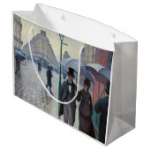 ギュスターヴ・カイユボット - パリの通り、雨の日 ラージペーパーバッグ (裏面アングル)