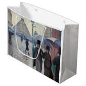 ギュスターヴ・カイユボット - パリの通り、雨の日 ラージペーパーバッグ (正面アングル)