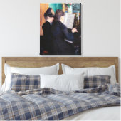 ギュスターヴ・カイユボット - ピアノのレッスン キャンバスプリント (インサイチュ (寝室))