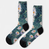ギュスターヴ・カイユボット - フランス菊の花壇、部分 ソックス (左)