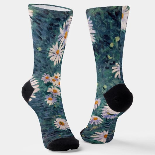 ギュスターヴ・カイユボット - フランス菊の花壇、部分 ソックス (傾斜あり)