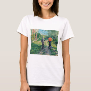 ギュスターヴ・カイユボット - 丘への道 Tシャツ