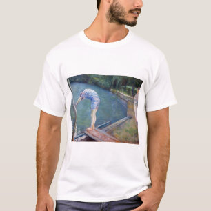 ギュスターヴ・カイユボット - 水浴する人 / 潜水する人 Tシャツ