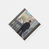 ギュスターヴ・カイユボット - 窓辺の男 スタンダードカクテルナプキン (角)