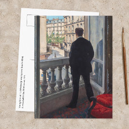 ギュスターヴ・カイユボット - 窓辺の青年 ポストカード