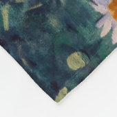 ギュスターヴ・カイユボット - 菊の花壇の詳細 フリースブランケット (角)