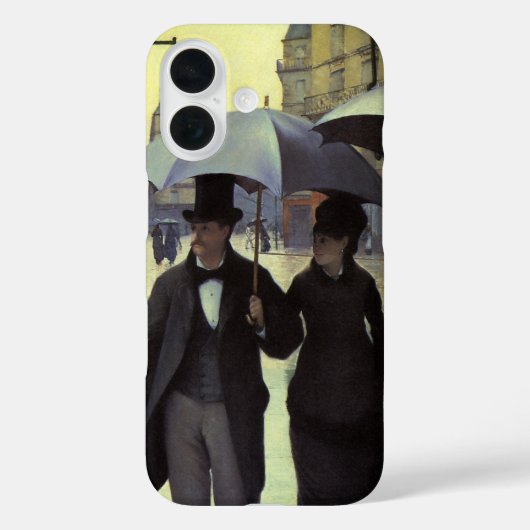 ギュスターヴ・カイユボット「雨の日のパリの通り」 Case-Mate iPhoneケース (裏面)