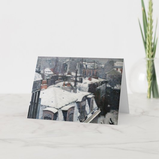 ギュスターヴ・カイユボット - 雪の屋根 カード (正面)