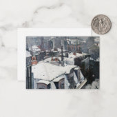 ギュスターヴ・カイユボット - 雪の屋根 ノートカード (正面/裏面インサイチュ)