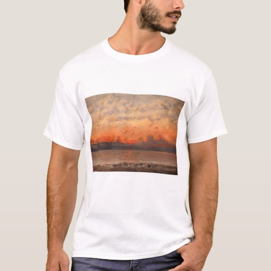 ギュスターヴ・クールベ - 日没 Tシャツ (正面)