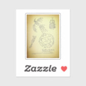 ギヨーム・アポリネール、ポエム・カリグラム(1920) シール (シート)