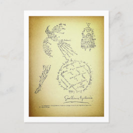 ギヨーム・アポリネール、ポエム・カリグラム(1920) ポストカード