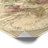 ギヨーム・デ・リル1690世界の地図 ポスター (角)