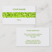 ギラギラしたライムストライプ名刺のホワイトバック 名刺 (正面/裏面)