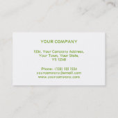 ギラギラしたライムストライプ名刺のホワイトバック 名刺 (裏面)