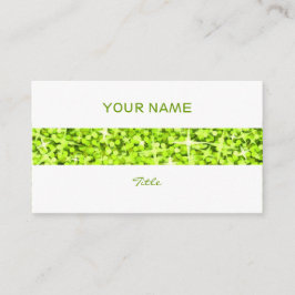 ギラギラしたライムストライプ名刺のホワイトバック 名刺