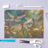 ギラギラした朝の翼、目まいがするようなトンボ 薄葉紙 (クラフト)