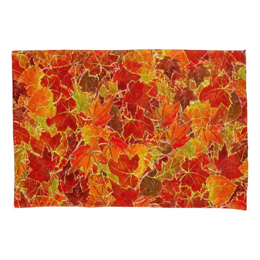ギラギラした秋メープ葉ル 枕カバー (正面)