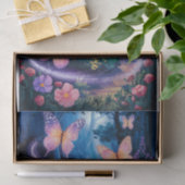 ギラギラした蝶々、イーサリア・ナイト・ウッドランド。 薄葉紙 (ギフト)