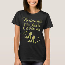 ギラギラした金ゴールド40及び素晴らしパーソナライズされたいTシャツ