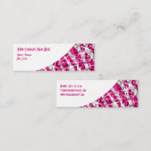 ギラギラのゼブラピンクの白い曲線スキニー スキニー名刺 (正面/裏面)