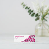 ギラギラのゼブラピンクの白い曲線スキニー スキニー名刺 (スタンド正面)