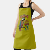 ギラギラの羽クラシック：枝の上のオウム エプロン (インサイチュ)