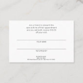 ギラギラ青ラメサロン紹介顧客 名刺 (裏面)