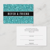 ギラギラ青ラメサロン紹介顧客 名刺 (正面/裏面)